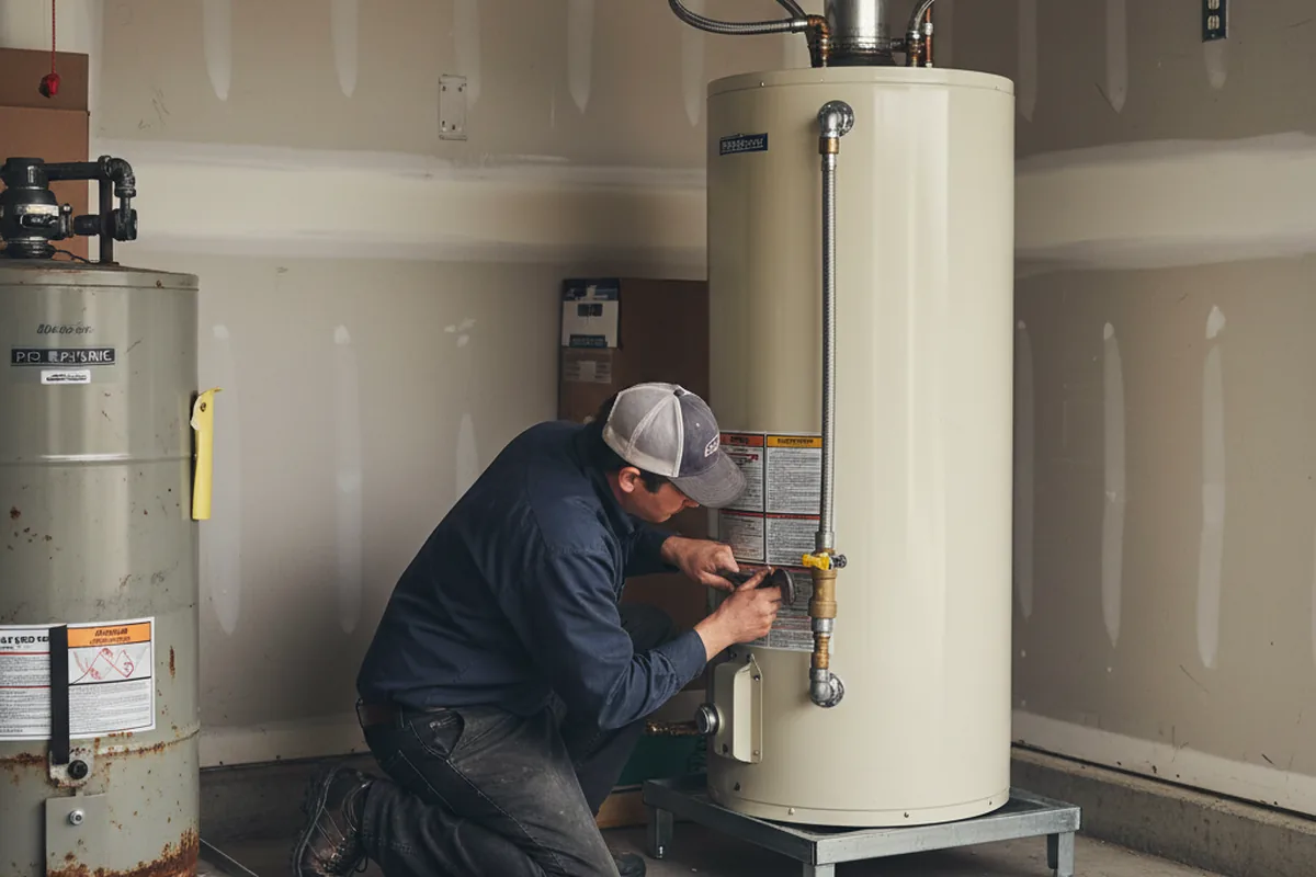 Water heater and shutoff valve replacement in Grove